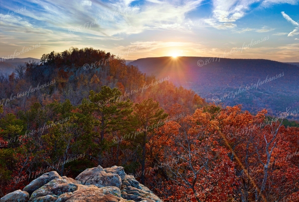18 Sunset At Sams Throne In The Arkasnas Ozarks - Professional arkansas_ozark_gallery_no_3 photography by Paul Caldwell